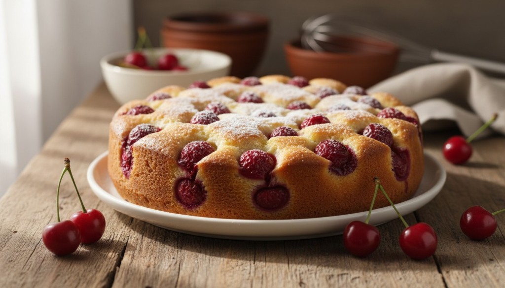 découvrez notre recette de gâteau moelleux aux cerises, sans lactose, parfumé et délicieux, idéal pour un petit-déjeuner gourmand et sain.