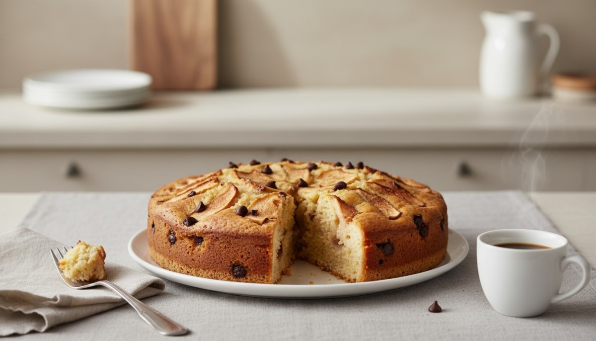 découvrez notre recette facile de gâteau moelleux aux pommes et aux pépites de chocolat, parfait pour un dessert gourmand et fruité.