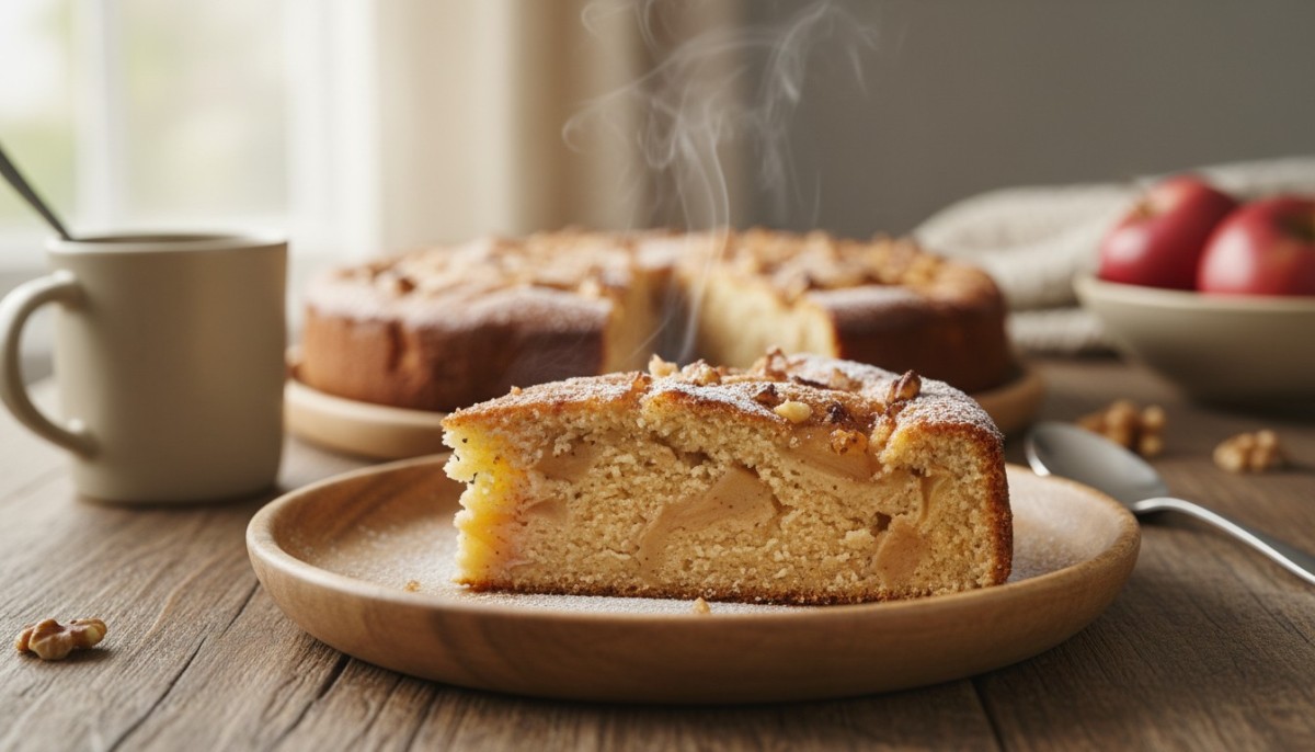 découvrez la recette facile et rapide d'un gâteau moelleux aux pommes, sans beurre ni lactose, parfait pour un goûter sain et réconfortant en toute simplicité.