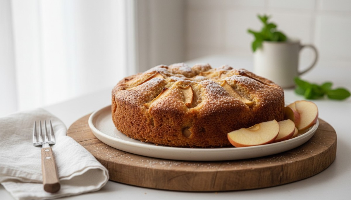 découvrez notre recette simple et rapide de gâteau moelleux aux pommes, sans beurre ni lactose, parfait pour un goûter sain et réconfortant.