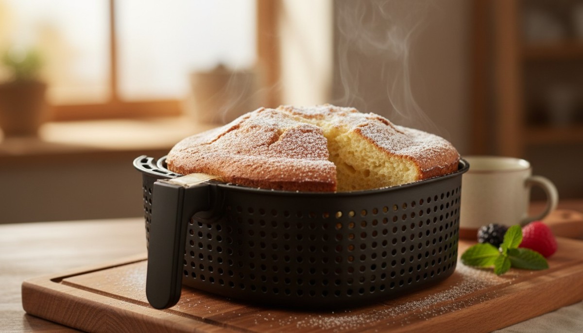 découvrez notre recette facile et rapide de gâteau yaourt à l'air fryer, pour un dessert ultra-moelleux à déguster en un rien de temps !
