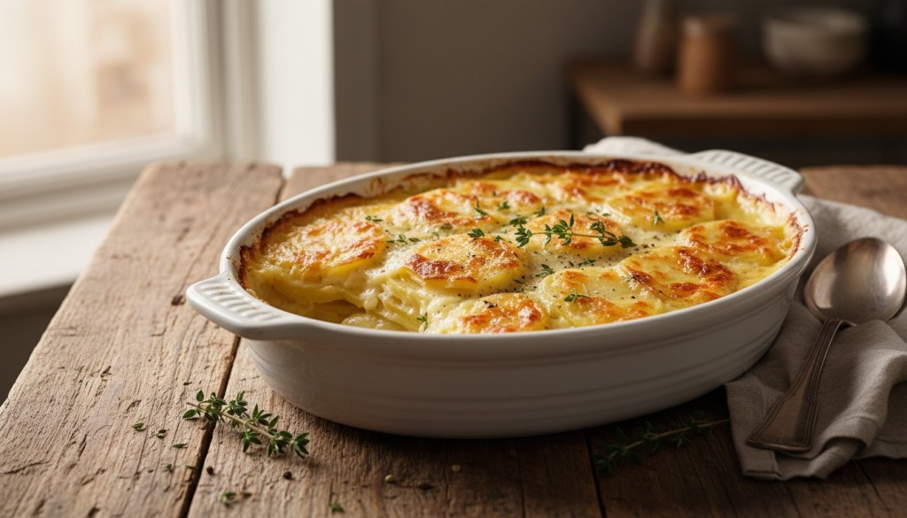 découvrez une recette facile de gratin dauphinois réalisée avec le thermomix pour un plat savoureux et rapide à préparer.
