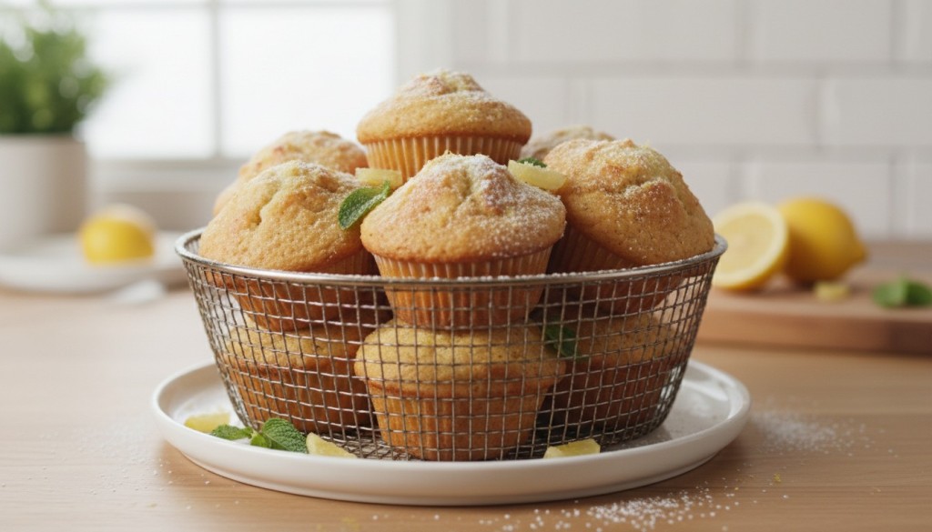 découvrez la recette facile et rapide de muffins au citron moelleux et très parfumés, préparés à l'air fryer pour un résultat léger et délicieux.