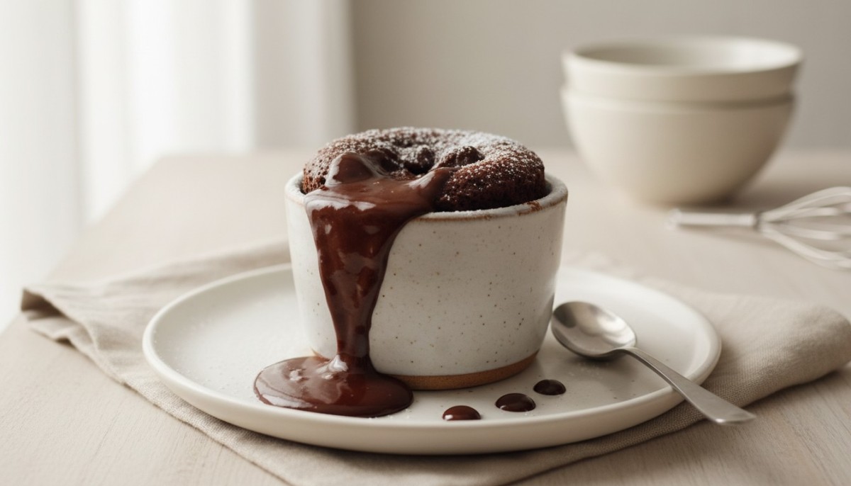 découvrez notre recette facile et rapide de mug cake fondant au chocolat sans œufs, un dessert gourmand prêt en quelques minutes pour toutes vos envies sucrées.