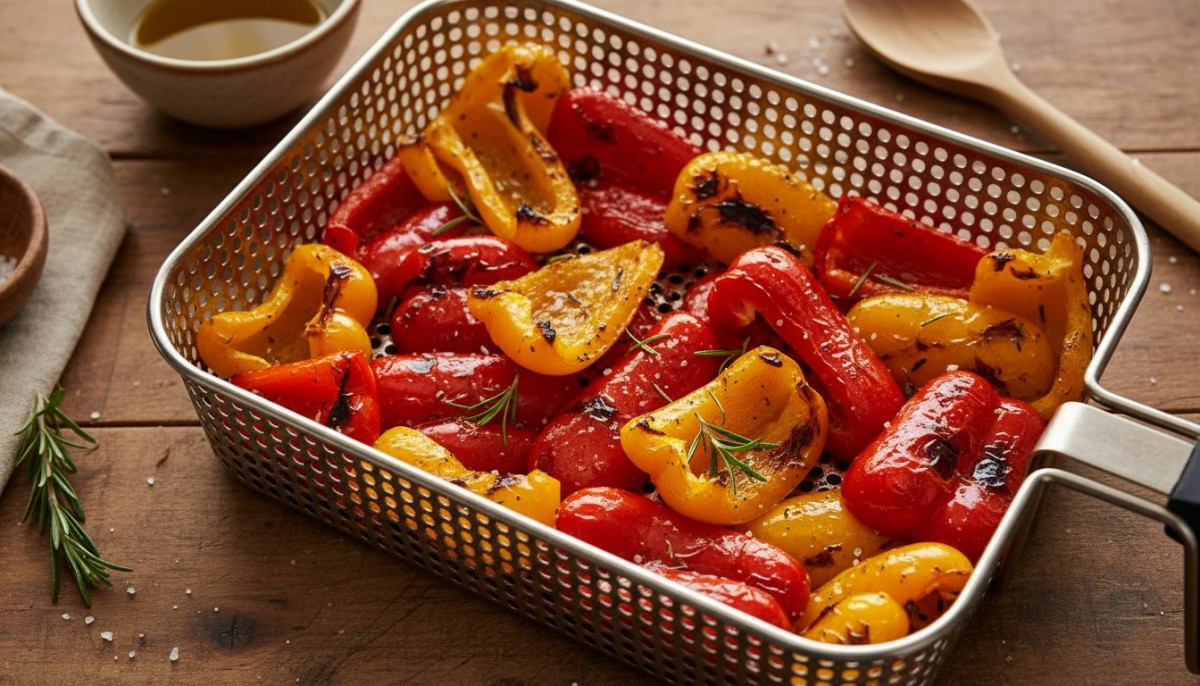 découvrez comment préparer des poivrons rôtis légers et savoureux avec votre airfryer, sans aucune odeur désagréable. une recette simple et rapide pour des légumes parfaits à chaque fois.