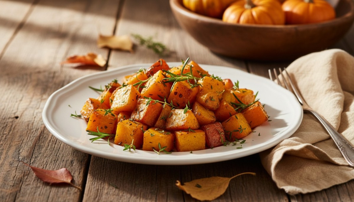 découvrez une recette simple et savoureuse de potiron et pommes de terre au four, parfaite comme accompagnement réconfortant pour l'automne.