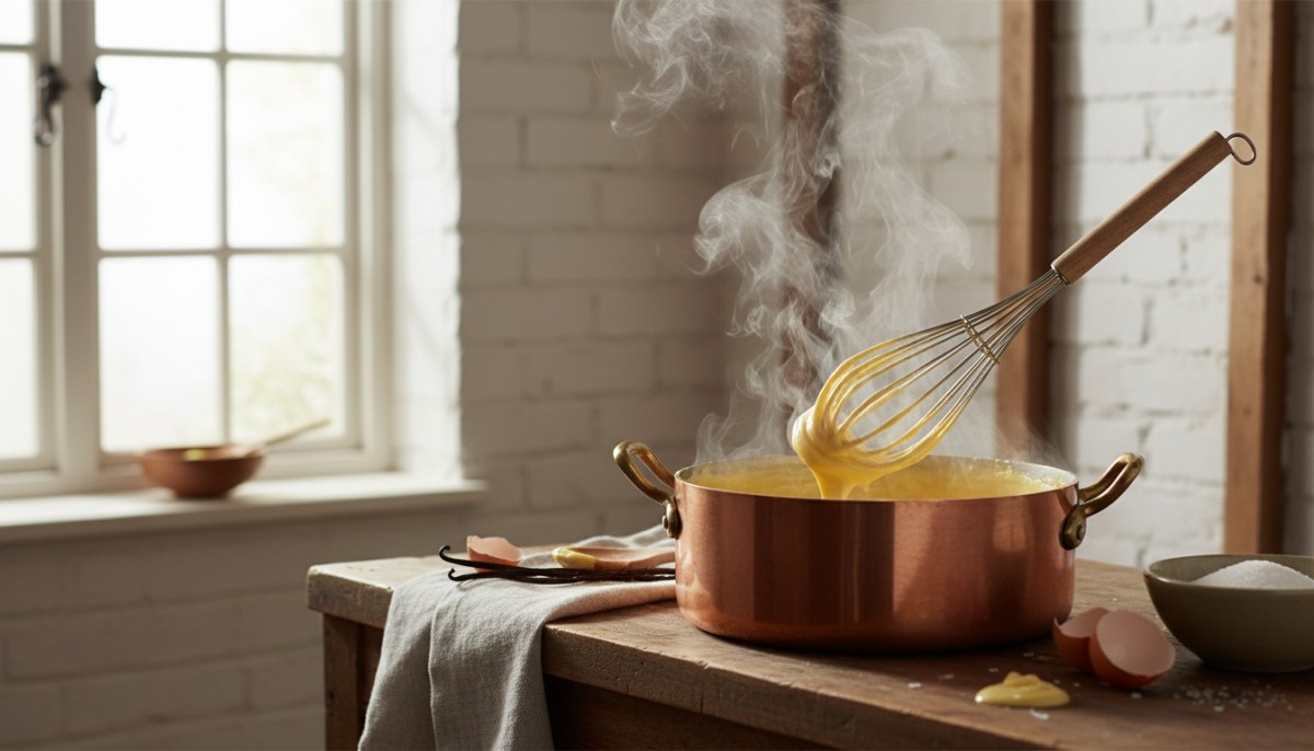découvrez la recette authentique de la crème pâtissière délicate et veloutée, transmise par ma grand-mère pour des desserts gourmands et réussis.