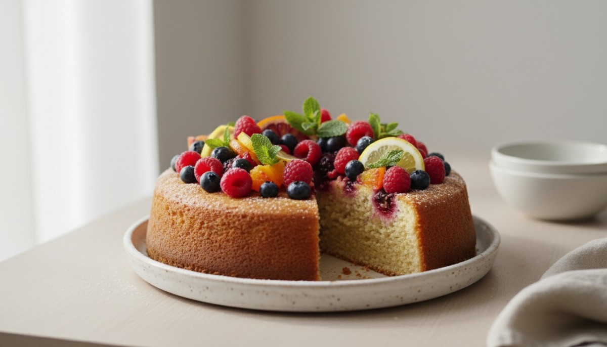 découvrez notre recette facile de gâteau au kéfir et aux fruits, sans gluten et super moelleux, pour un dessert sain et délicieux à partager.