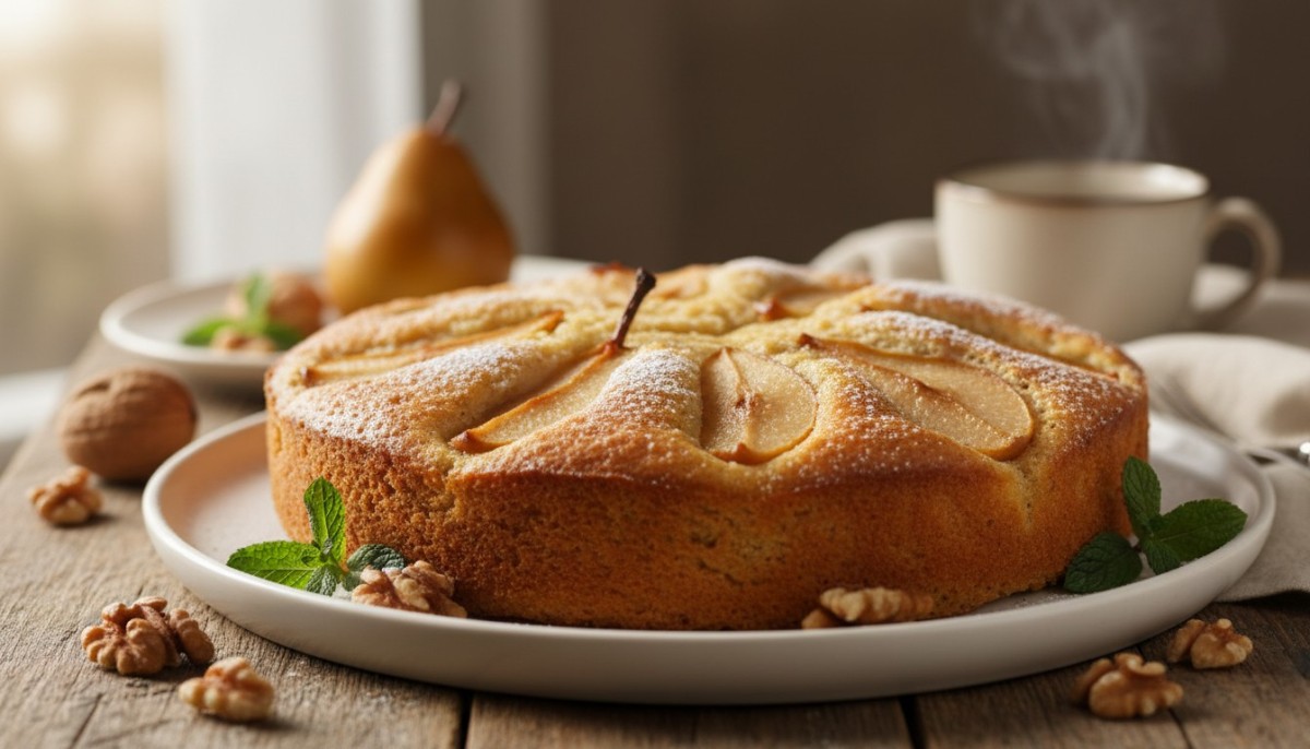 découvrez notre recette de gâteau aux poires à la farine complète, un dessert parfumé, moelleux et sain, idéal pour toutes les occasions.