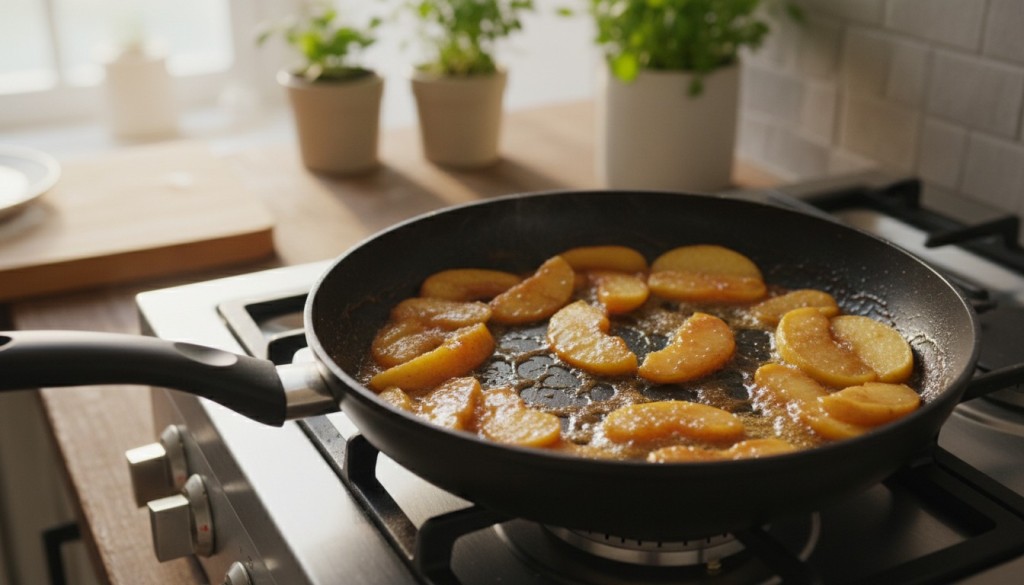 découvrez notre recette simple et rapide de gâteau aux pommes à la poêle, parfaite pour un dessert savoureux et facile à réaliser en quelques minutes.