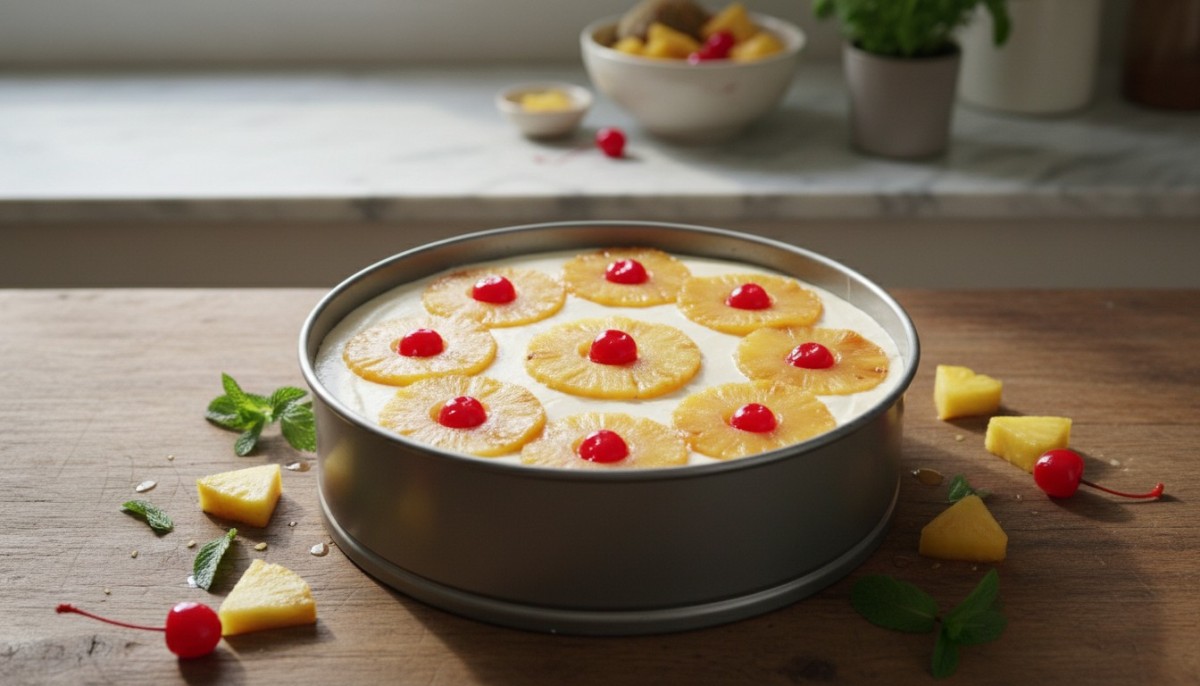 découvrez notre gâteau sans cuisson à l’ananas, un dessert frais et simple à préparer, parfait pour vos moments gourmands et faciles à réaliser.