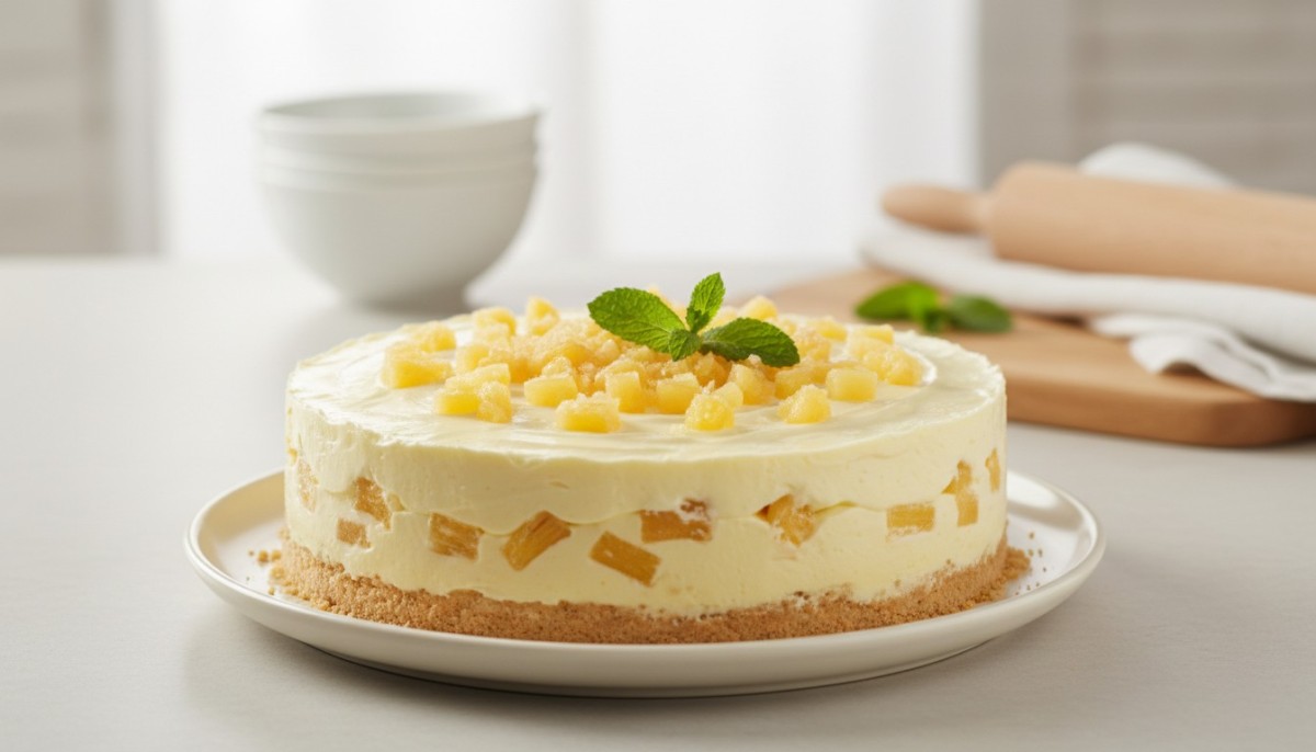 découvrez notre gâteau sans cuisson à l’ananas, un dessert frais, savoureux et facile à préparer pour toutes les occasions.