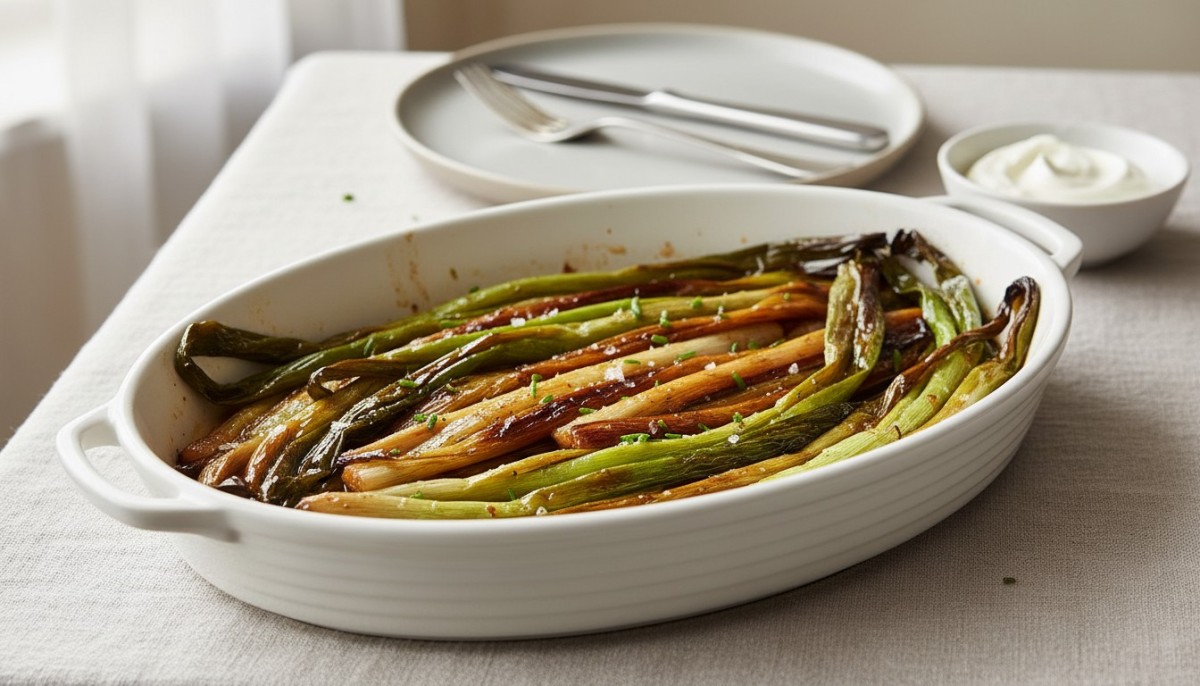 découvrez notre recette rapide et délicieuse d'oignons verts caramélisés au four, parfaite pour sublimer vos plats en toute simplicité.