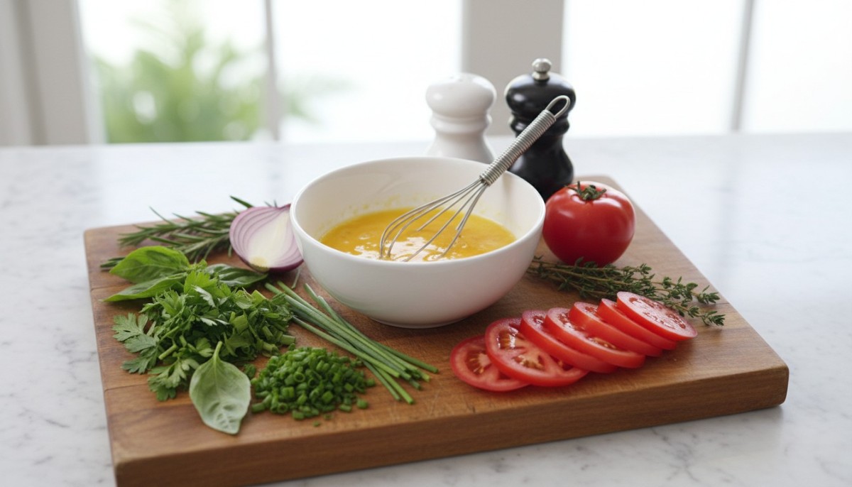 découvrez une recette d'omelette à la tomate et au yaourt, rapide à préparer et économique, parfaite pour un repas savoureux et léger en toute simplicité.