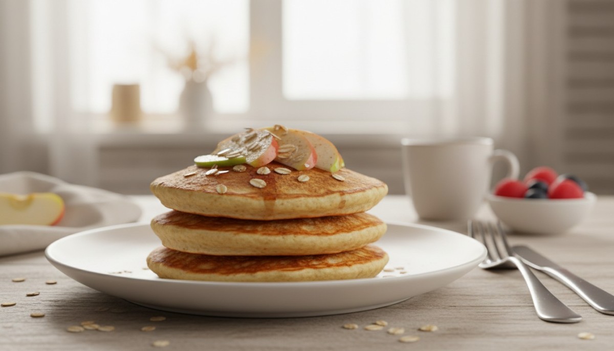 découvrez une recette saine de pancakes à l’avoine et à la pomme, sans farine ni sucre ajouté, parfaite pour un petit-déjeuner gourmand et équilibré.