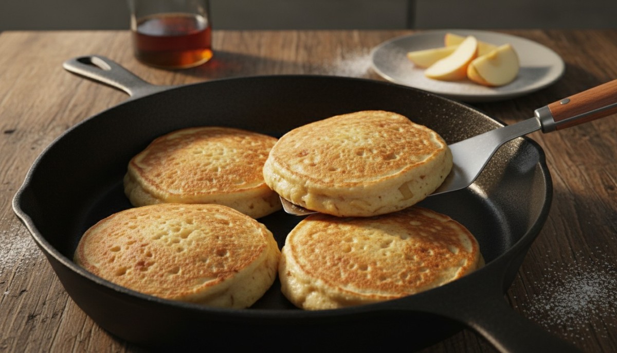 découvrez notre recette facile de pancakes bien épais aux pommes, moelleux et rapides à préparer pour un petit-déjeuner gourmand et savoureux.