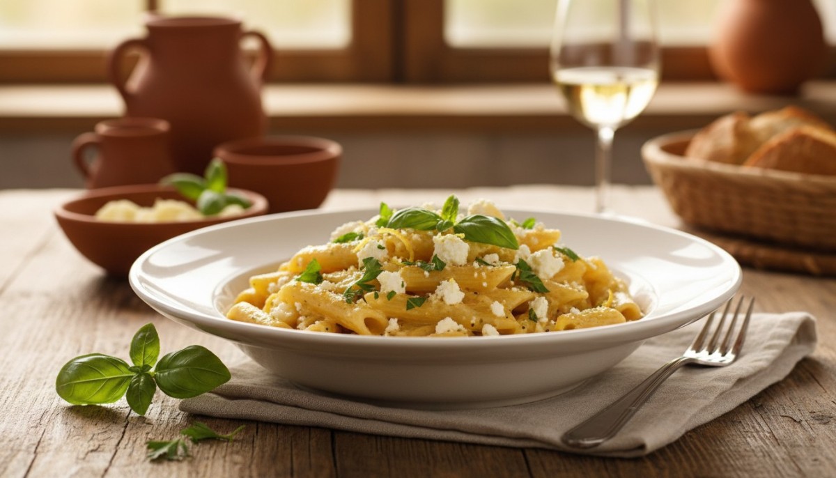découvrez une recette facile et rapide de pâtes au citron et feta, parfaite pour un repas savoureux et léger en toute simplicité.