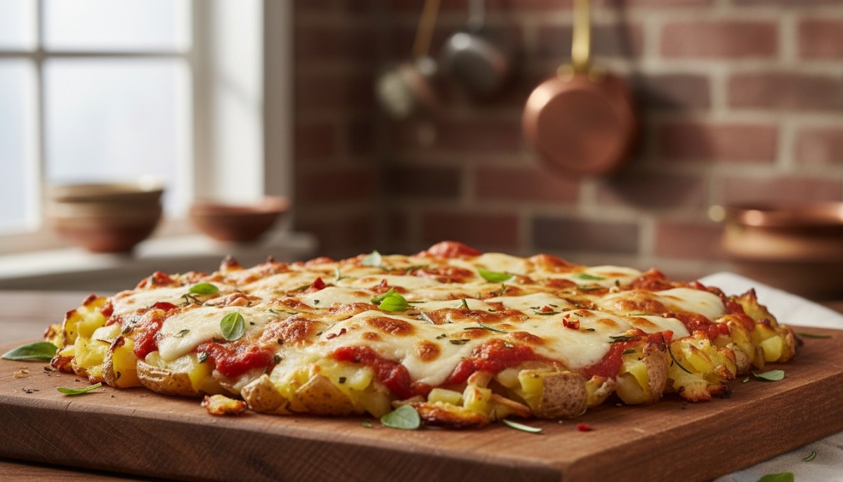 découvrez notre recette gourmande de pommes de terre écrasées façon pizza, un vrai délice croustillant et fondant à savourer en famille ou entre amis.