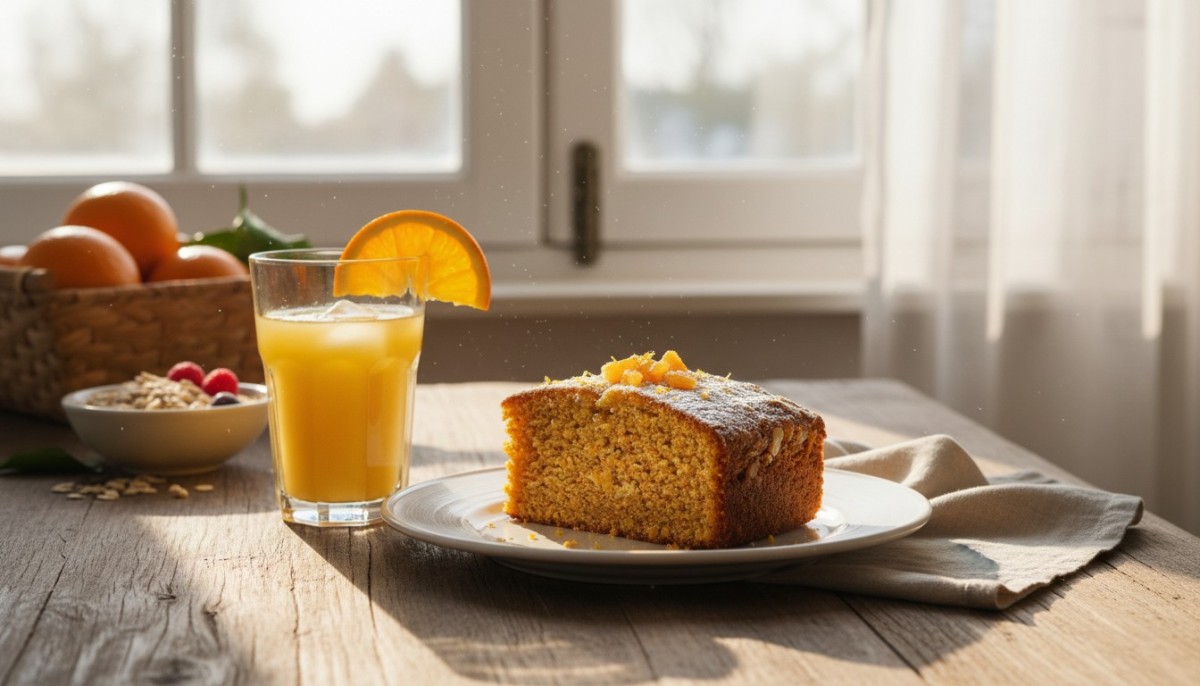 découvrez la recette du gâteau à l’orange de grand-mère, un petit-déjeuner léger et savoureux sans œufs ni beurre, parfait pour bien commencer la journée.