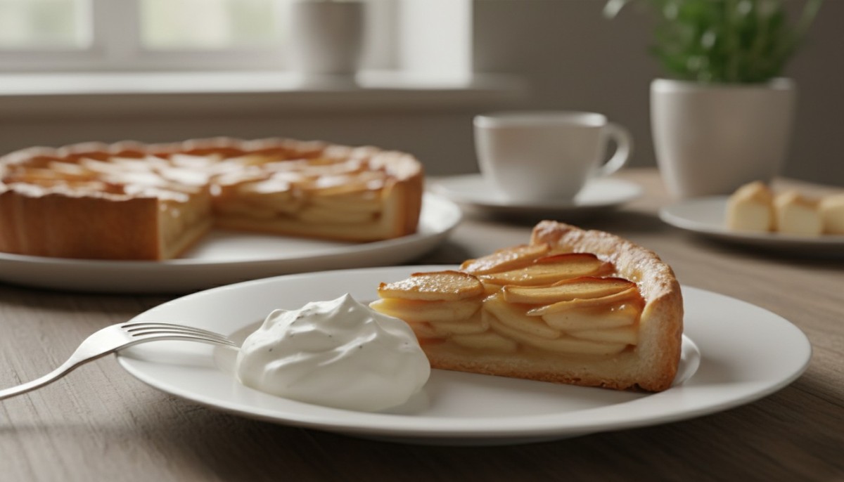 découvrez notre recette de tarte aux pommes à la crème soufflée, fondante en bouche, simple à préparer et délicieusement savoureuse pour toutes vos envies gourmandes.