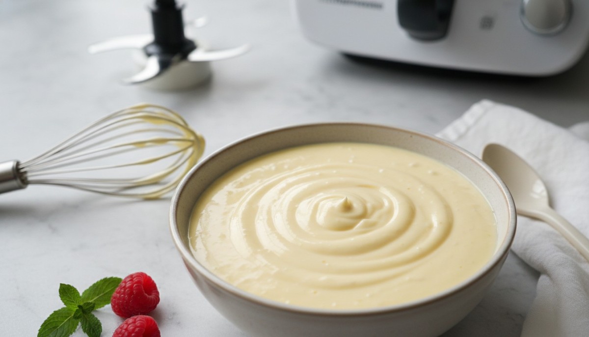 découvrez notre recette facile de crème pâtissière au thermomix, parfaite pour des desserts maison gourmands et rapides à préparer.