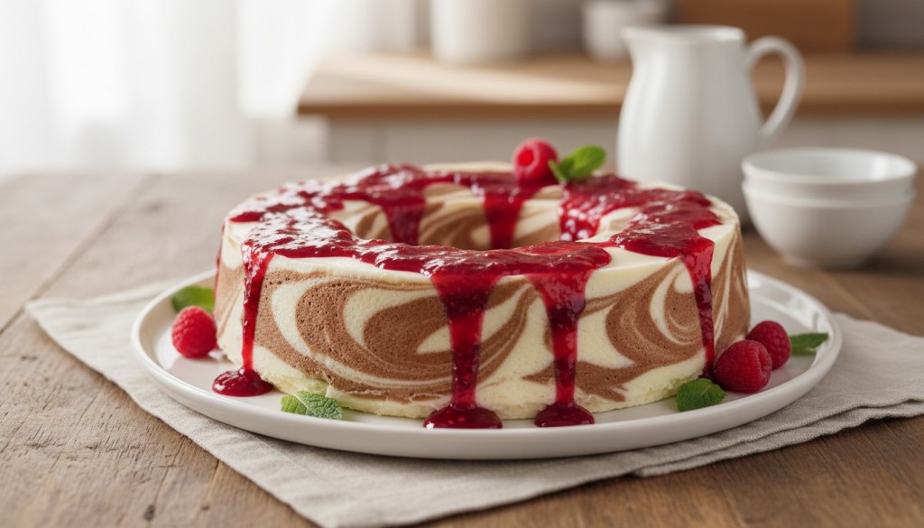 découvrez une recette facile et originale de gâteau marbré à la confiture préparé sans utiliser de four. un dessert gourmand et rapide à réaliser !