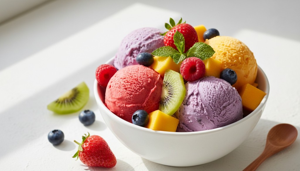 découvrez une recette facile de glace maison aux fruits avec seulement 2 ingrédients, sans crème et sans sorbetière. parfaite pour un dessert sain et rapide !